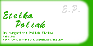 etelka poliak business card